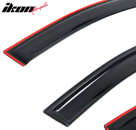Fits 13-18 Nissan Altima Sedan 4PCS Window Visor Acrylic Deflectors - In-Channel