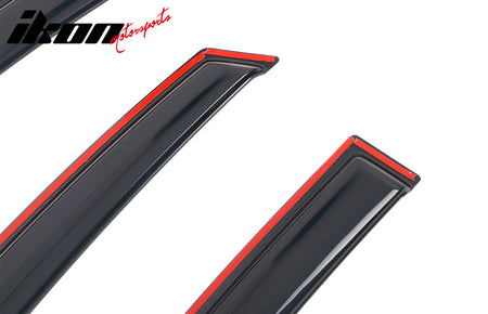 Fits 13-18 Nissan Altima Sedan 4PCS Window Visor Acrylic Deflectors - In-Channel