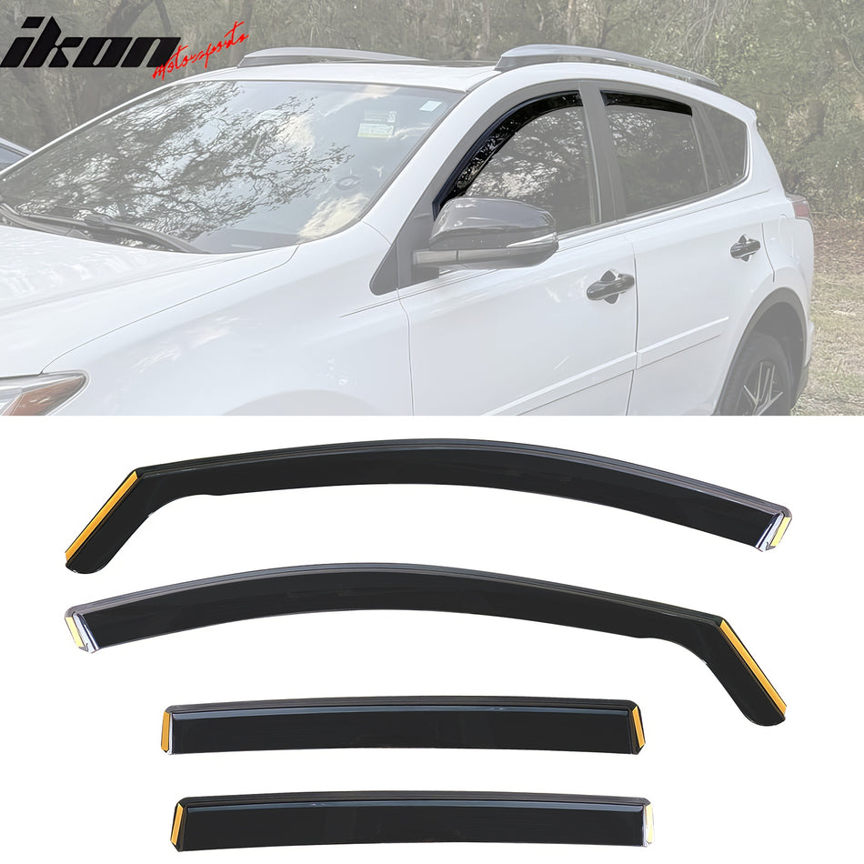 2013-2018 Toyota RAV4 In-Channel Window Visors Sun Vent Rain Guards PC