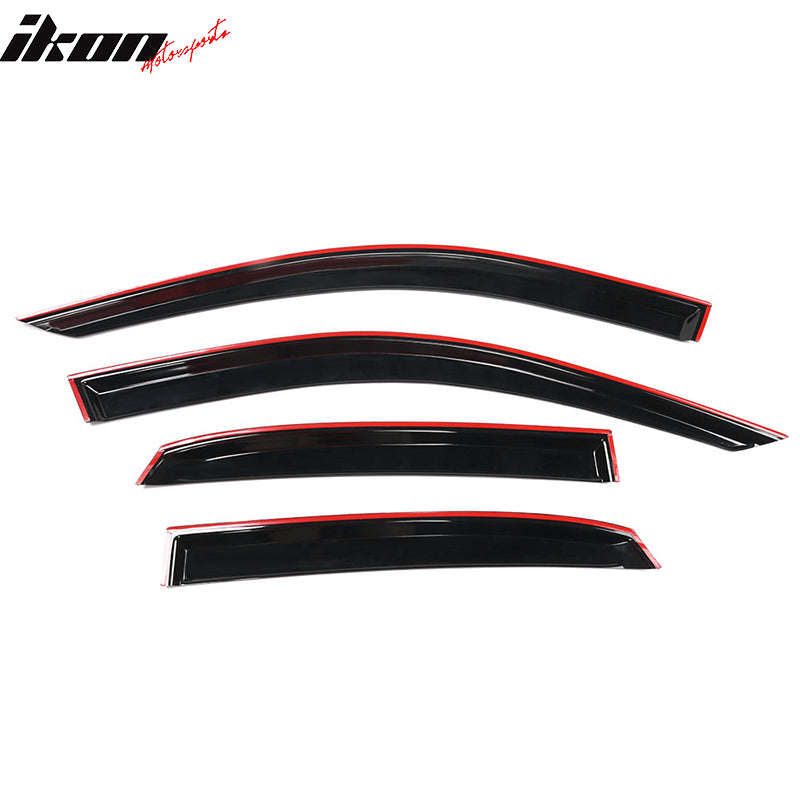 Fits 15-20 Audi A3 S3 RS3 Sedan Window Visors Acrylic Rain Guard