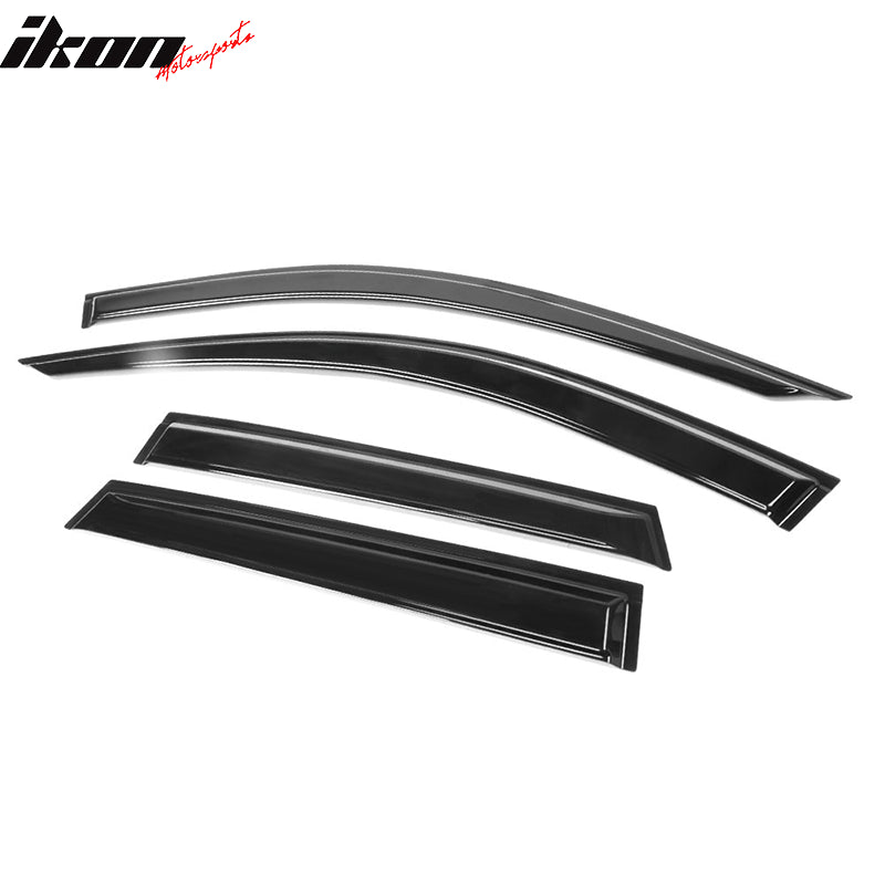 Fits 13-19 Audi A3 S3 RS3 Hatchback Tape-On Window Visors Sun Rain Guards 4PCS