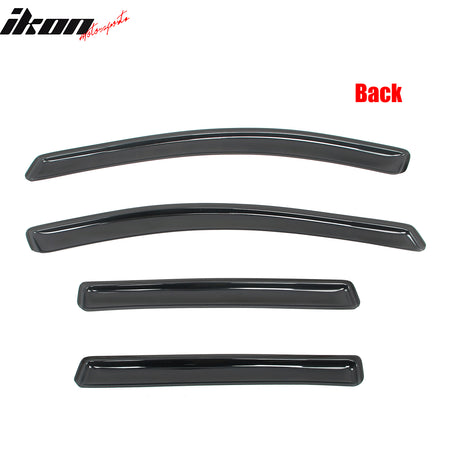 Fits 13-19 Ford Escape Window Visors In Channel Acrylic Side Rain Sun Deflectors