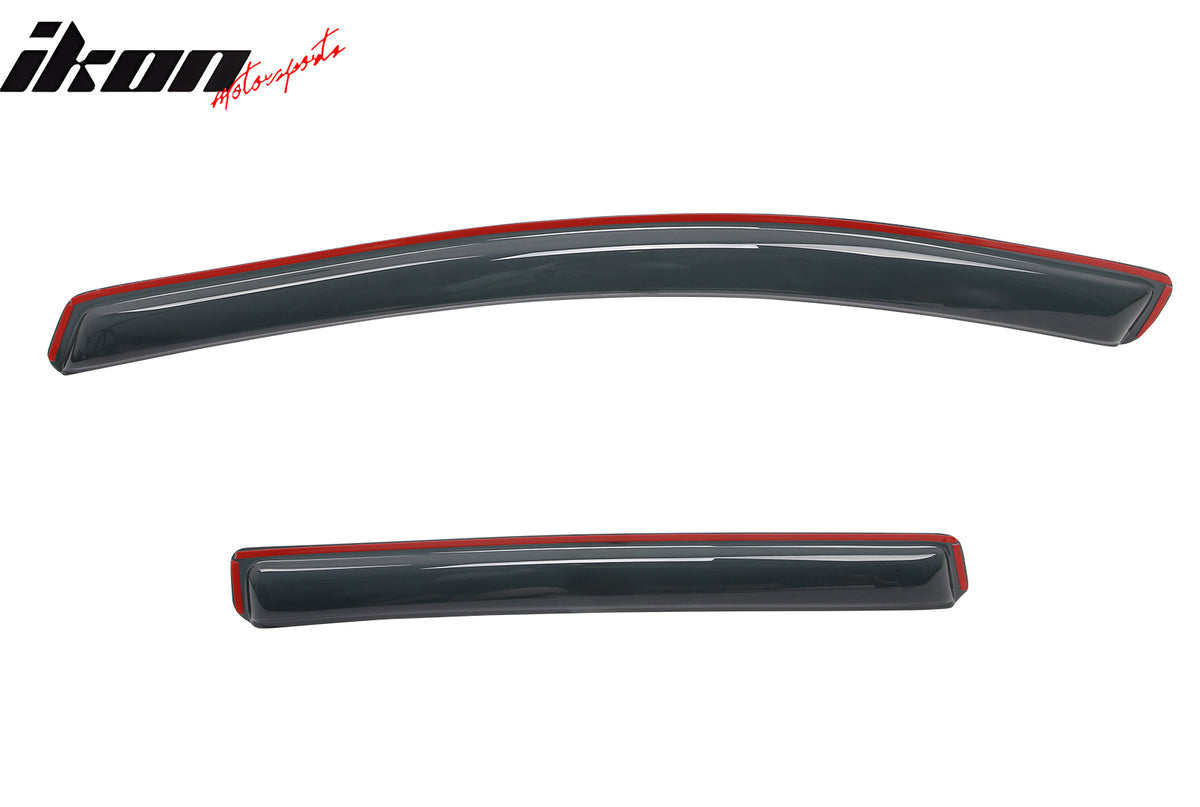 Fits 13-19 Ford Escape Window Visors In Channel Acrylic Side Rain Sun Deflectors