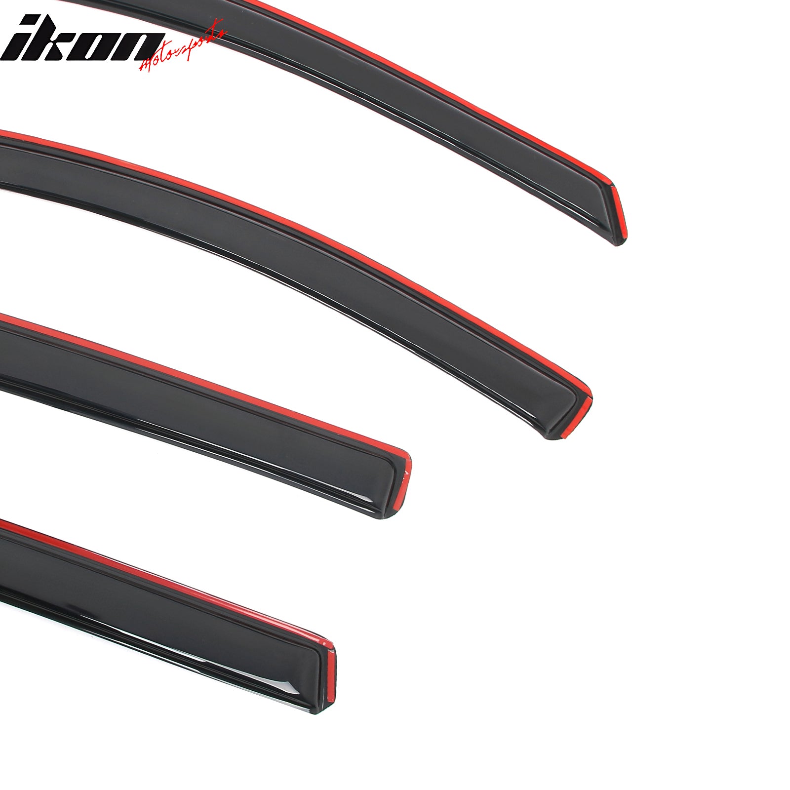 Fits 13-19 Ford Escape Window Visors In Channel Acrylic Side Rain Sun Deflectors