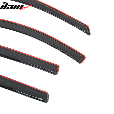 Fits 13-19 Ford Escape Window Visors In Channel Acrylic Side Rain Sun Deflectors