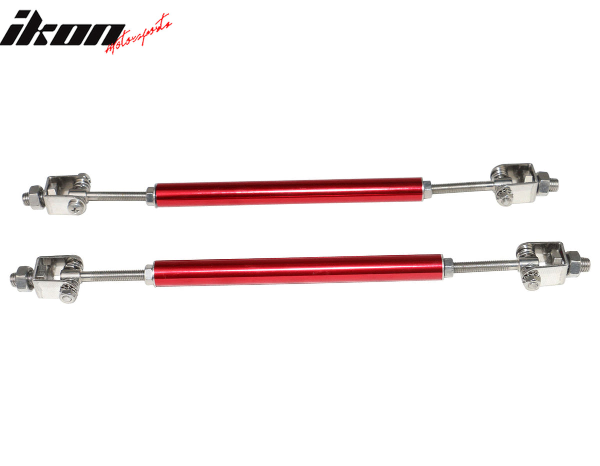 Fits 13-20 Nissan 370Z Amuse Style Front Bumper Lip Splitter Red Strut Rods