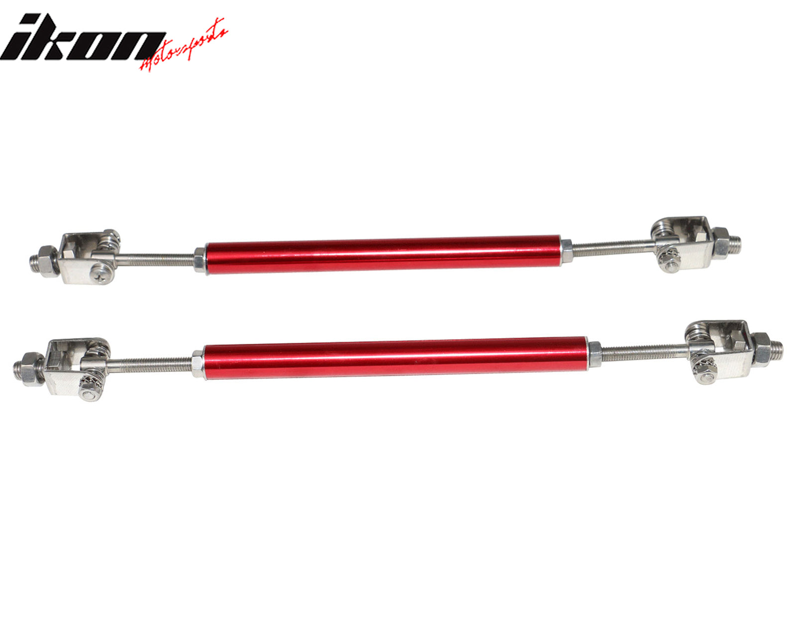 Fits 13-20 Nissan 370Z Amuse Style Front Bumper Lip Splitter Red Strut Rods