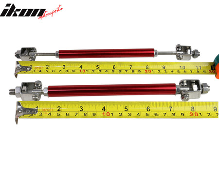 Fits 13-20 Nissan 370Z Amuse Style Front Bumper Lip Splitter Red Strut Rods