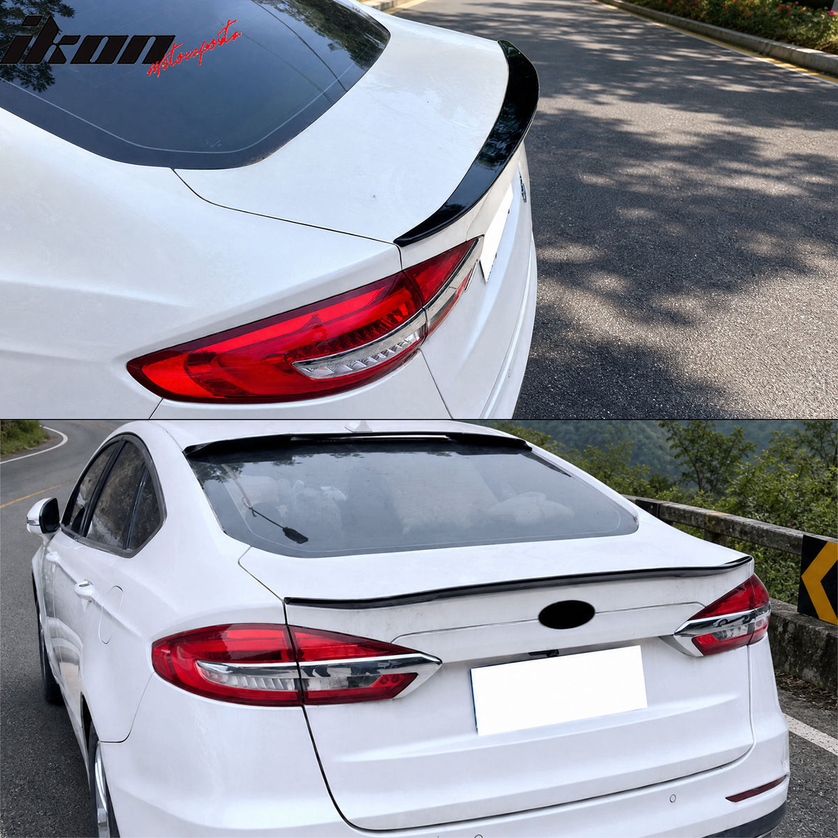Fits 13-20 Ford Fusion Trunk Spoiler MP Style Rear Decklid Wing Gloss Black Lip