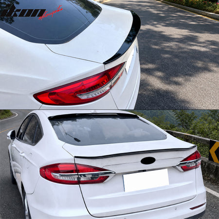 Fits 13-20 Ford Fusion Trunk Spoiler MP Style Rear Decklid Wing Gloss Black Lip