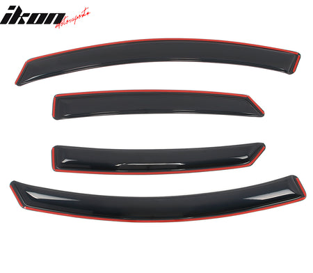 Fits 13-20 Ford Fusion In-Channel Window Visors Acrylic Rain Deflectors 4PCS Set