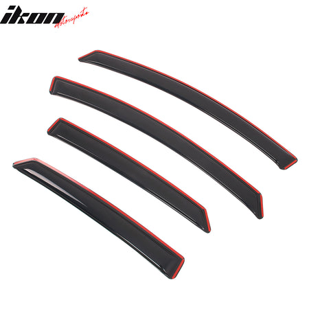 Fits 13-20 Ford Fusion In-Channel Window Visors Acrylic Rain Deflectors 4PCS Set