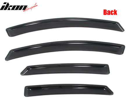 Fits 13-20 Ford Fusion In-Channel Window Visors Acrylic Rain Deflectors 4PCS Set