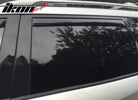 For 13-20 Nissan Pathfinder 4PC Side Window Visor Acrylic Deflectors- In-Channel