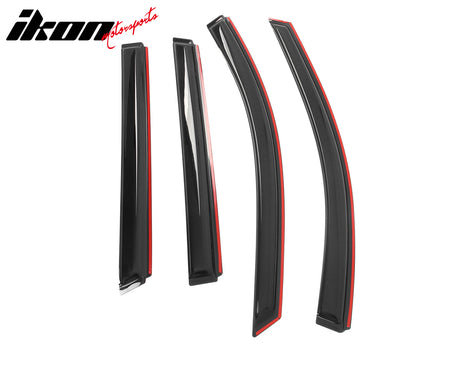 For 13-20 Nissan Pathfinder 4PC Side Window Visor Acrylic Deflectors- In-Channel