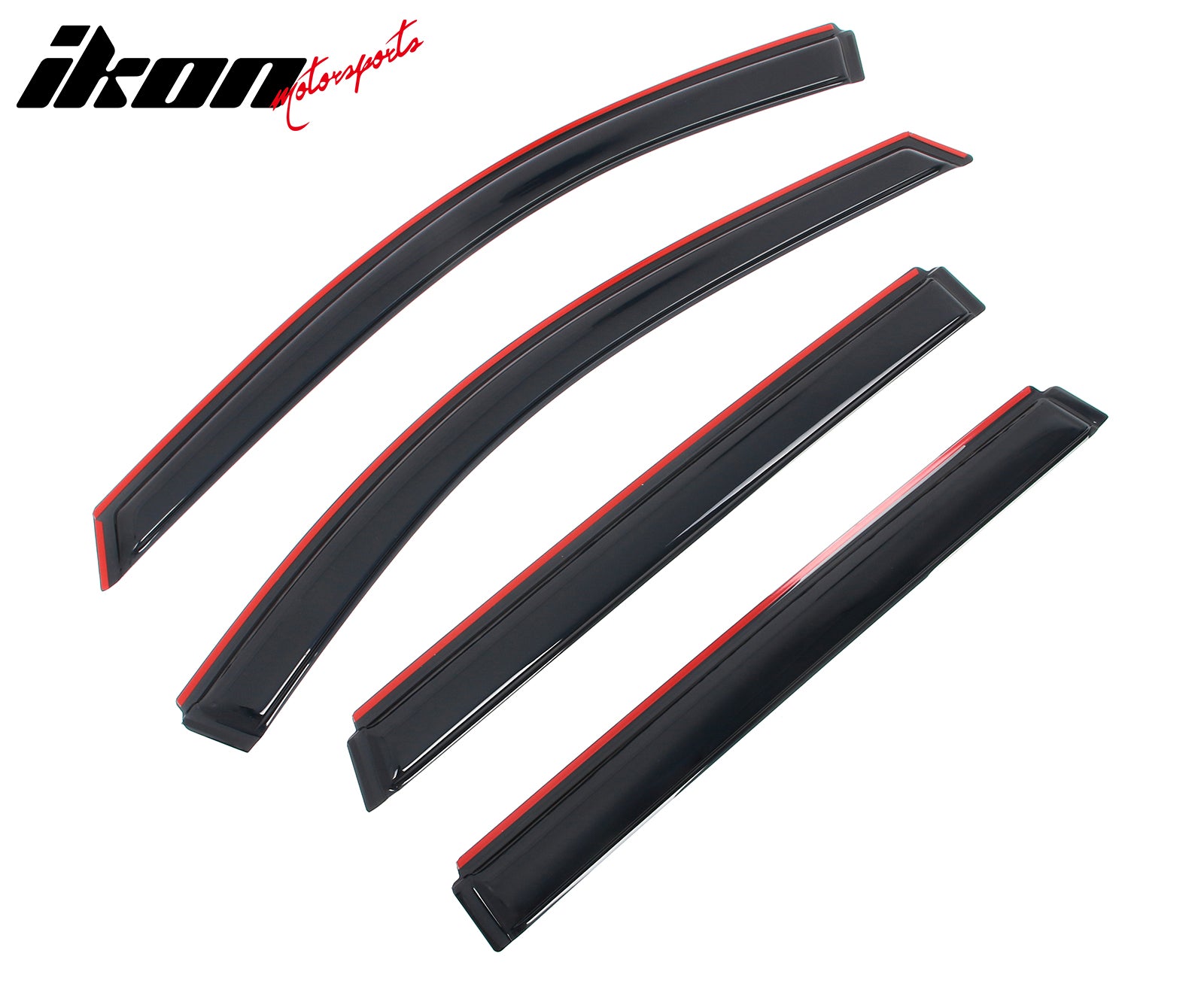 For 13-20 Nissan Pathfinder 4PC Side Window Visor Acrylic Deflectors- In-Channel