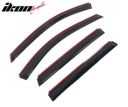 For 13-20 Nissan Pathfinder 4PC Side Window Visor Acrylic Deflectors- In-Channel