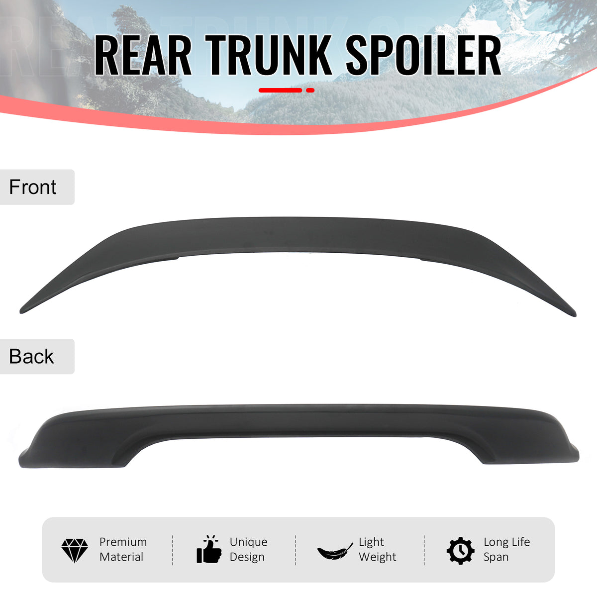 For 13-20 Scion FRS/Subaru BRZ/Toyota 86 TRD Style Trunk Spoiler ABS