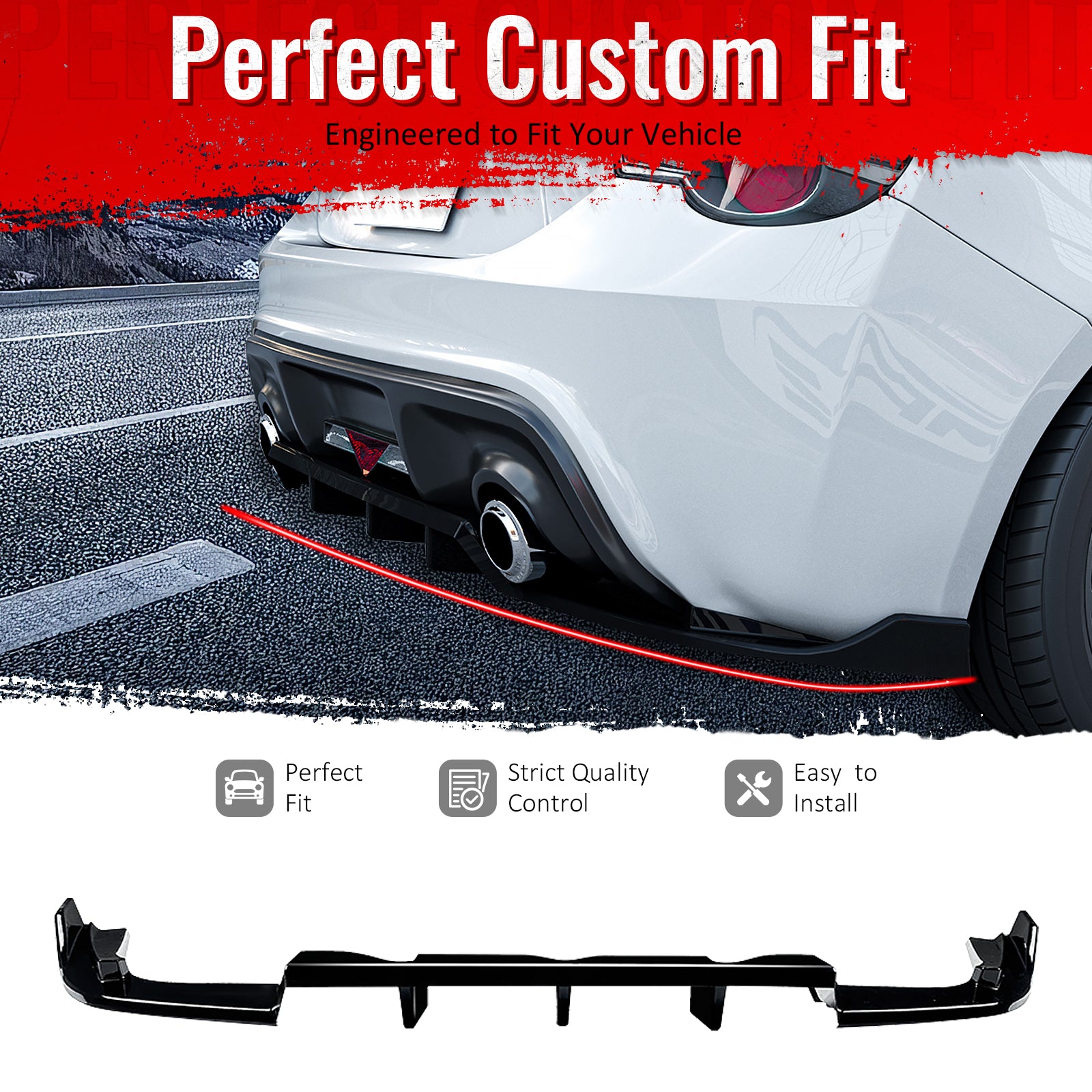 Rear Diffuser for 2013-2020 Subaru BRZ Gloss Black – Ikon Motorsports