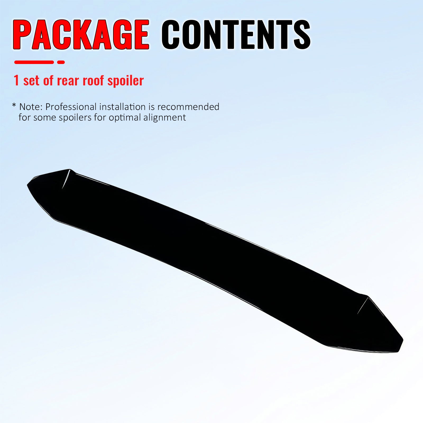 Fits 13-20 Toyota 86 BRZ FR-S IKON V3 Gloss Black Rear Window Roof Spoiler ABS