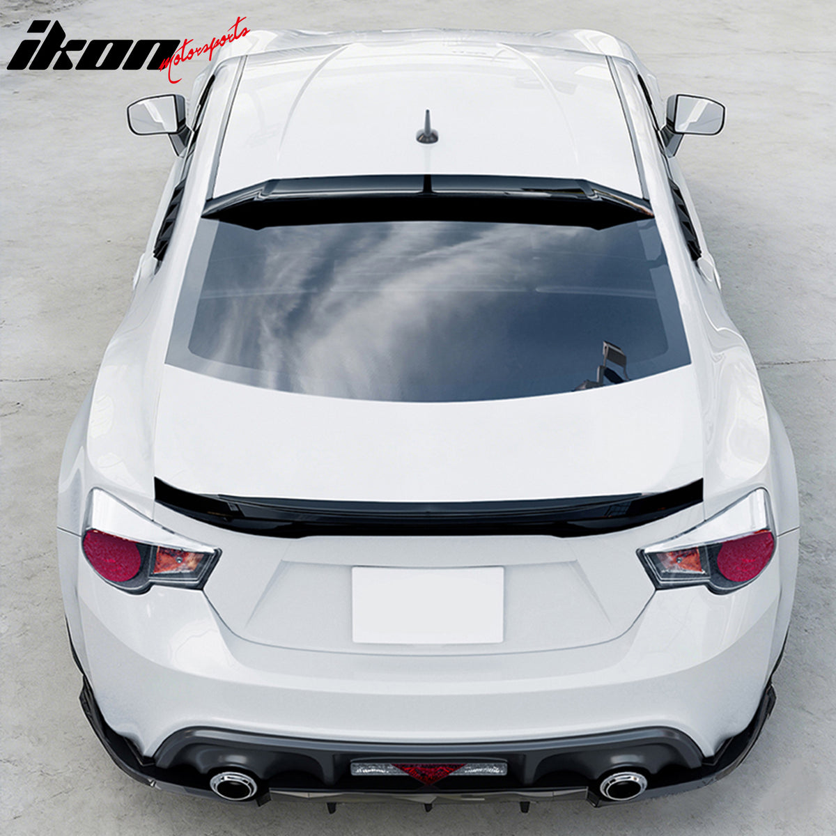 Fits 13-20 Toyota 86 BRZ FR-S IKON V3 Gloss Black Rear Window Roof Spoiler ABS