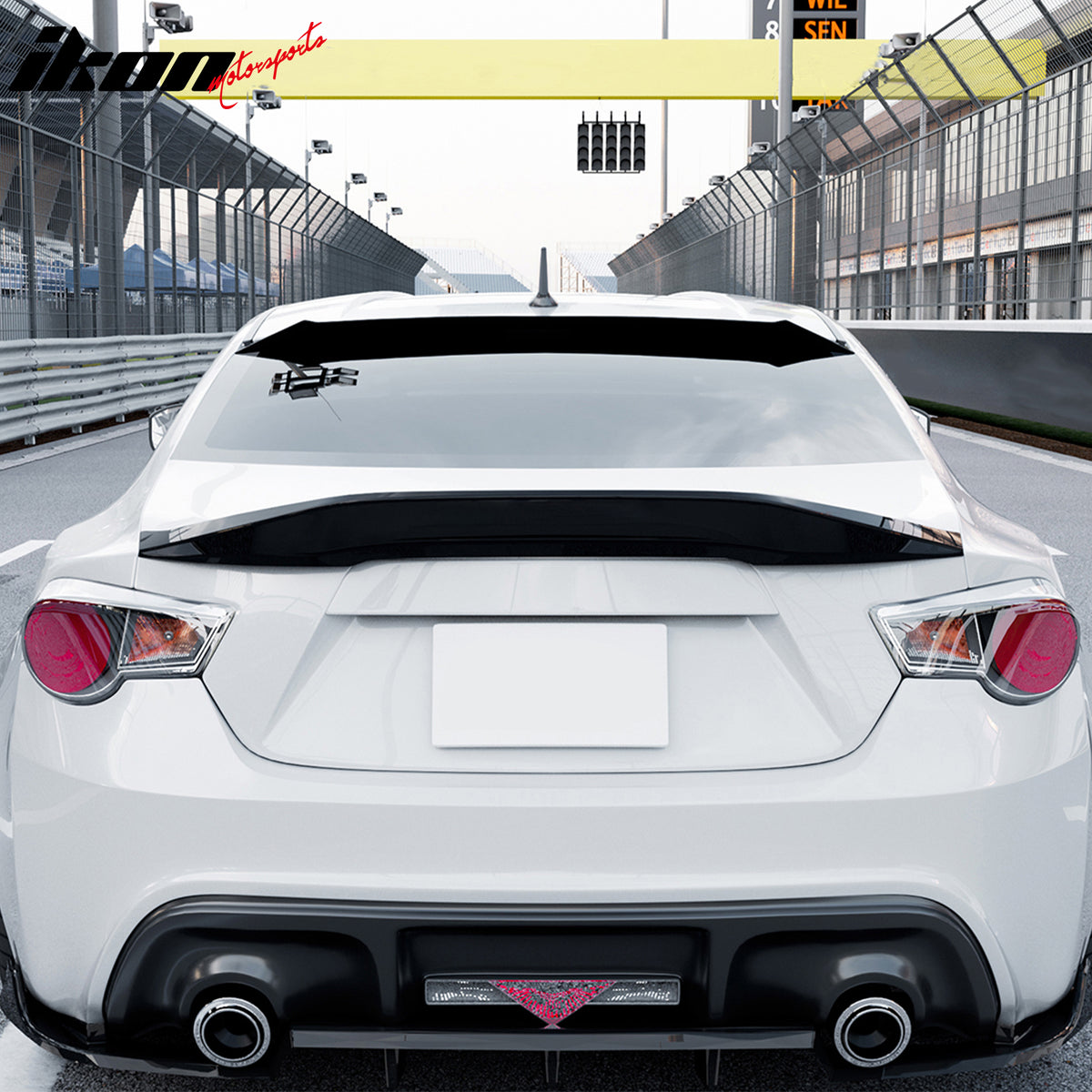 Fits 13-20 Toyota 86 BRZ FR-S IKON V3 Gloss Black Rear Window Roof Spoiler ABS