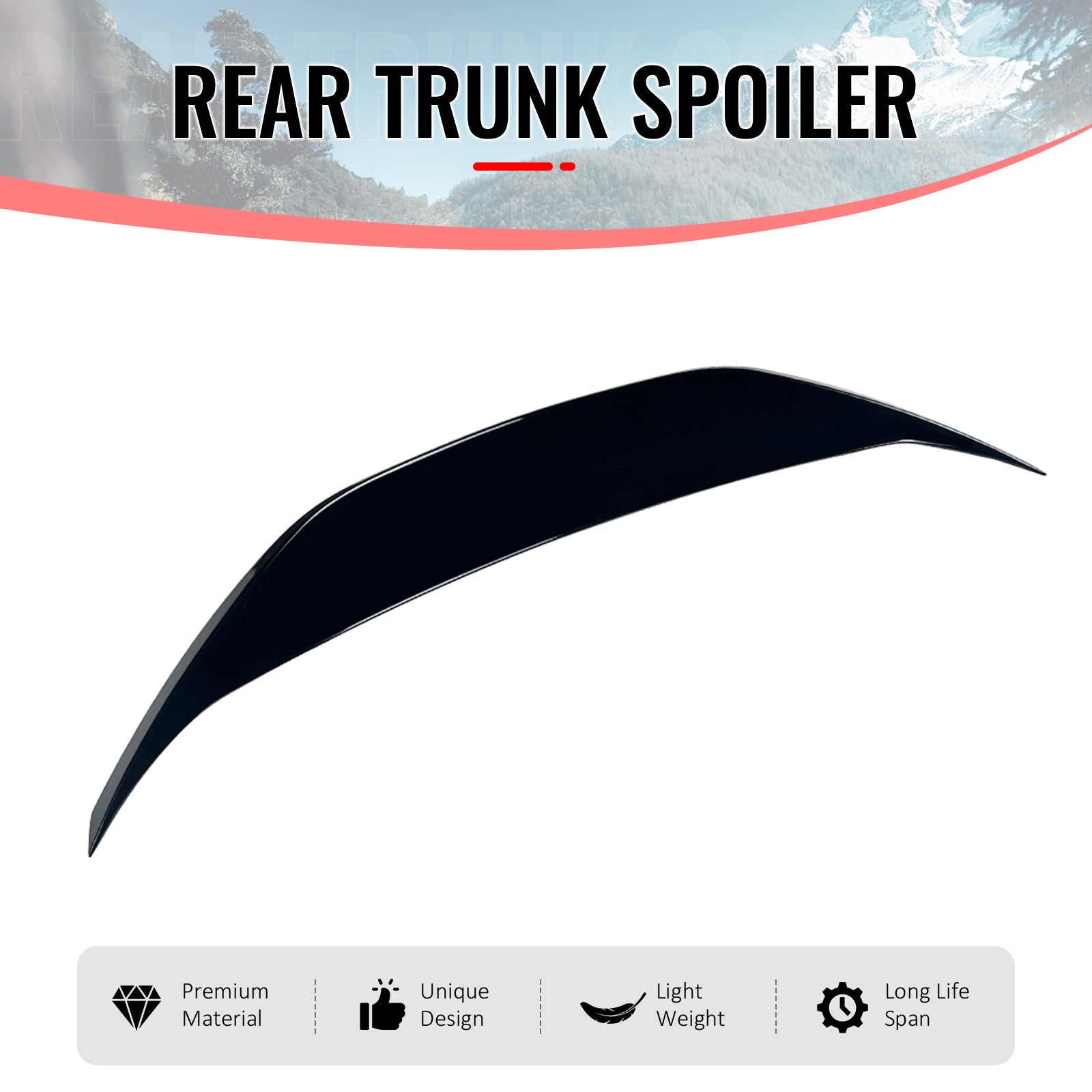 Fits 13-20 BRZ Scion FR-S 86 Duckbill Style Gloss Black Trunk Spoiler Wing ABS