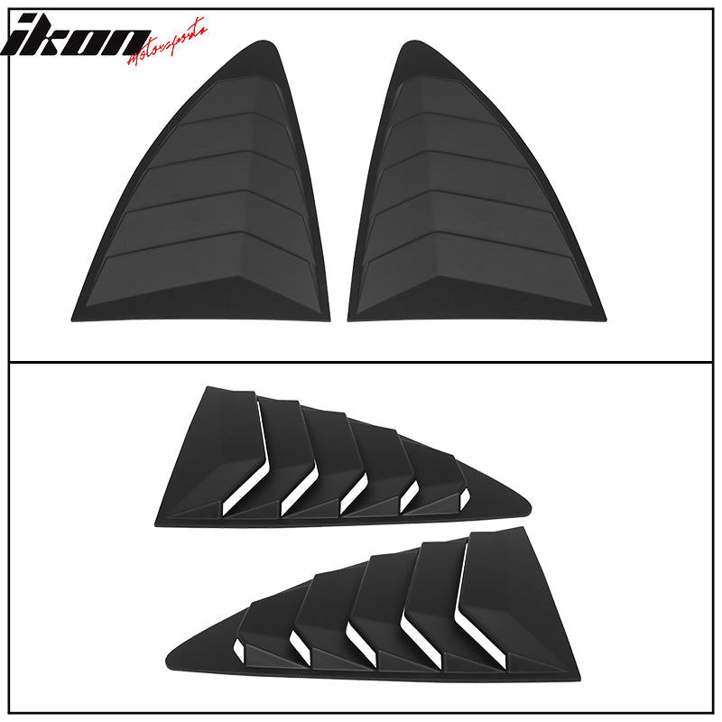 Rear Window Louver For Scion FR-S / Subaru BRZ / Toyota 86 2013-2020 | IKON Style | Unpainted Black