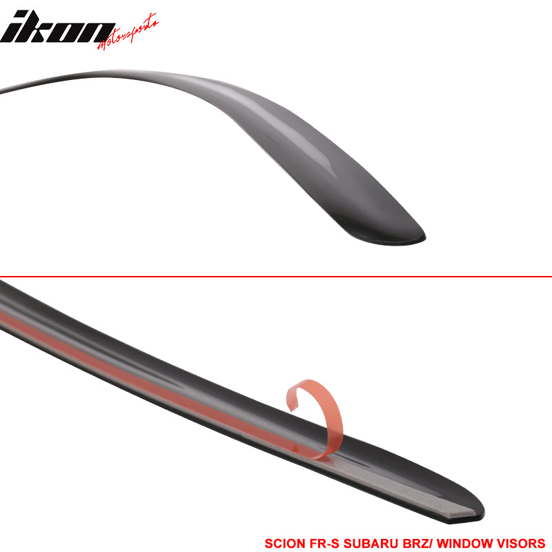 IKON MOTORSPORTS Acrylic Window Visors For Subaru BRZ / Toyota 86 / Scion FR-S (13-20)