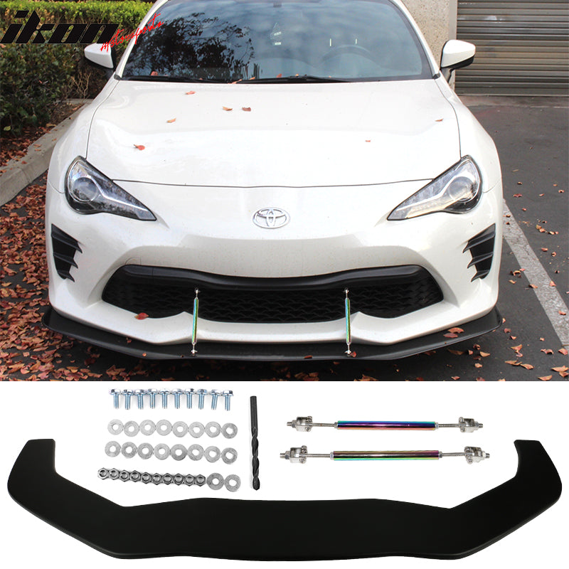 Fits 13-20 Toyota 86 Front Splitter w/ Hardware Matte  & NEO Rods