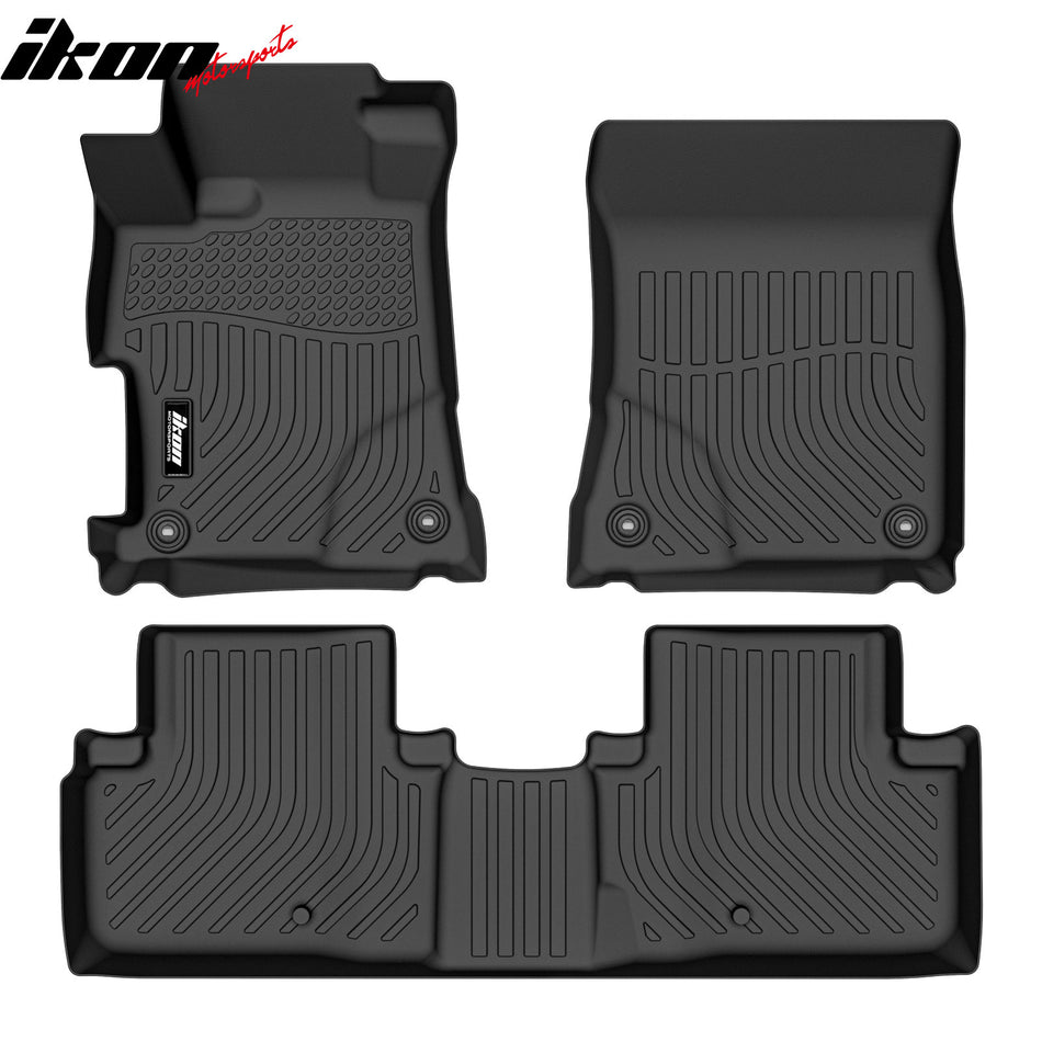 2013-2022 Acura ILX 3D TPE All Weather Waterproof Anti-Slip Front Rear Driver Passenger Side Interior Floor Mats Cargo Liner Carpets Black 3PCS