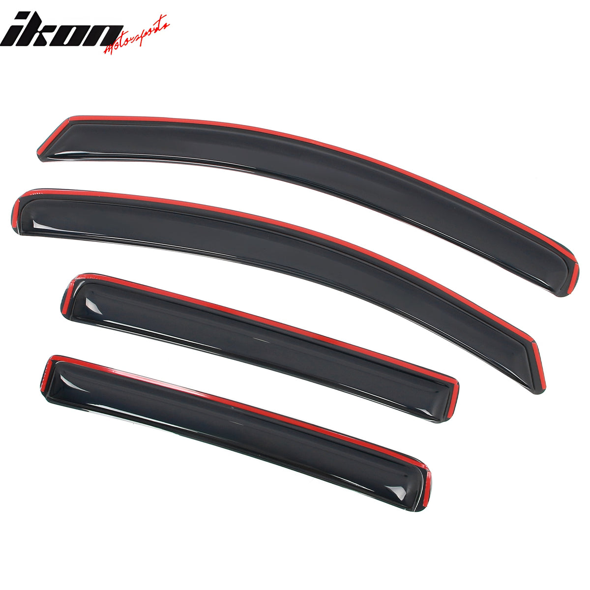 IKON MOTORSPORTS In Channel Window Visors Compatible with 2013-2022 Buick Encore, 2015-2022 Chevrolet Trax, Slim Style Acrylic Smoke Rain Guards, Side Window Wind Deflectors 4PCS