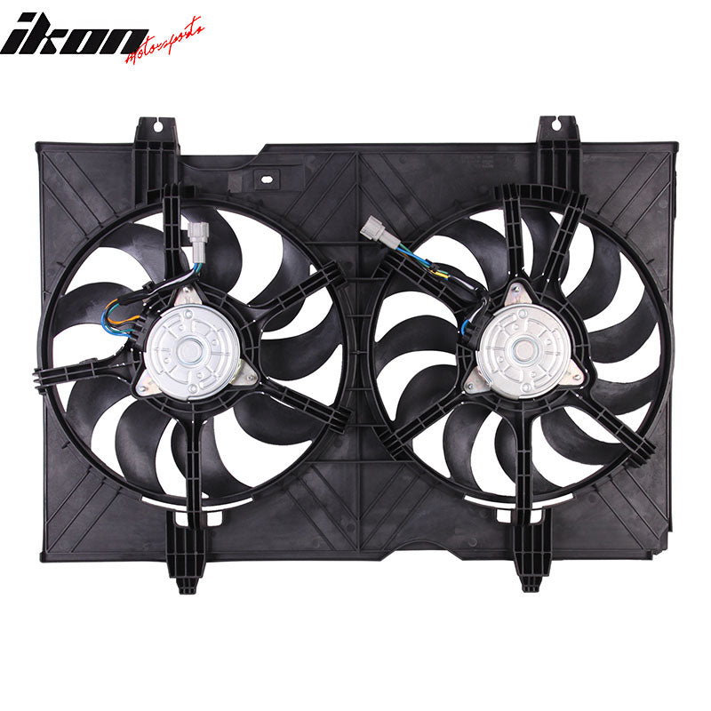 IKON MOTORSPORTS Radiator Cooling Fan Assembly Replacement for 2013-2022 Nissan NV200, 2015-2018 Chevrolet City Express L4 2.0L, 21481-3LM0A 19316315 NI3115154 GM3115269 Automotive Engine Fans, Black