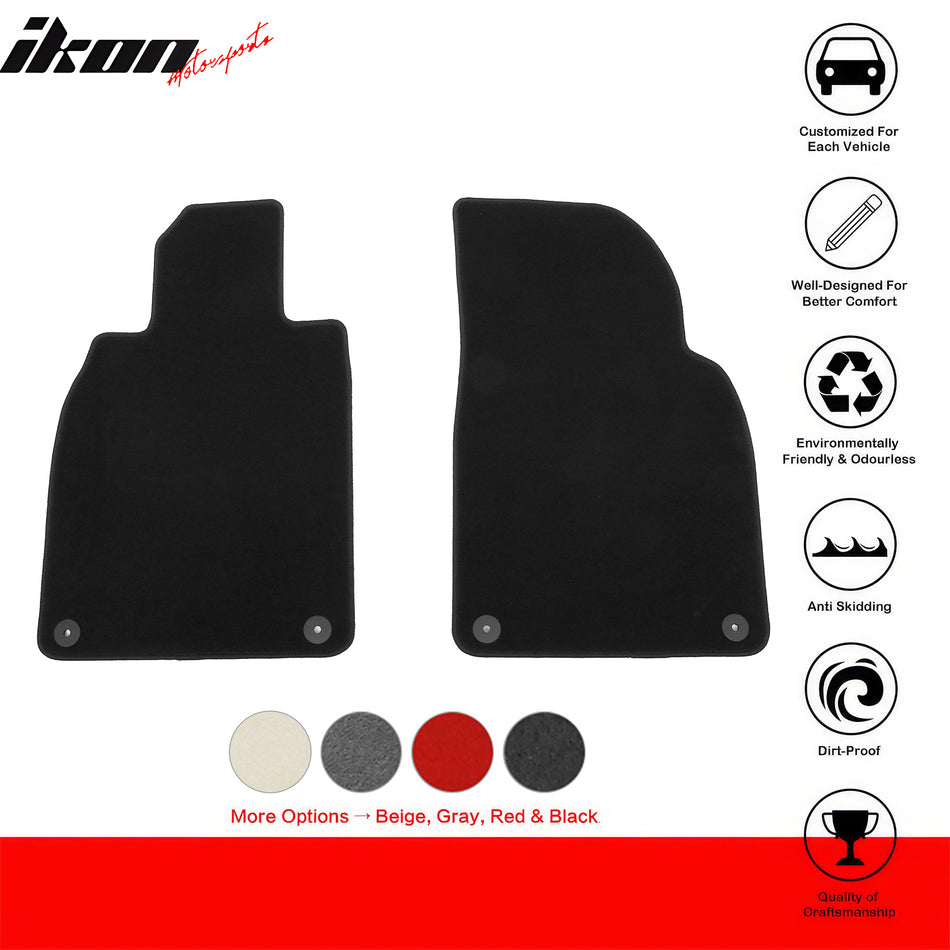 Black Floor Mats for Porsche 718 Cayman & Boxster 2013-2024 Nylon 2PCS
