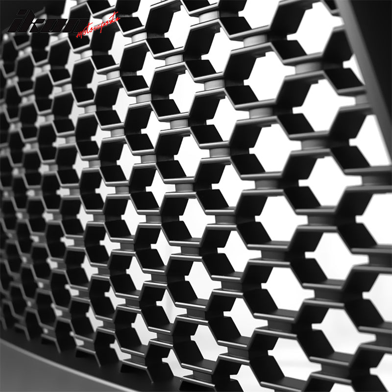 Fits 13-24 Dodge Ram 1500 R Style Front Bumper Hood Honeycomb Grille Grill ABS