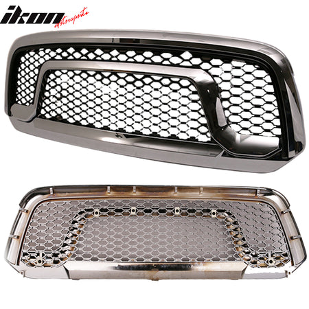 Fits 13-24 Dodge Ram 1500 & Classic Rebel Style Front Upper Grille Chrome ABS