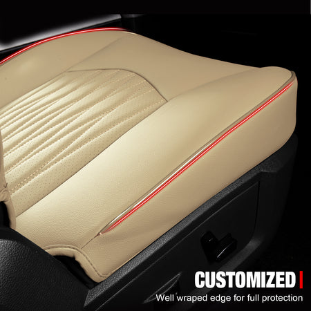 Fits 13-25 Dodge Ram 1500 13-26 2500 3500 Front Row Seat Covers Protector Beige
