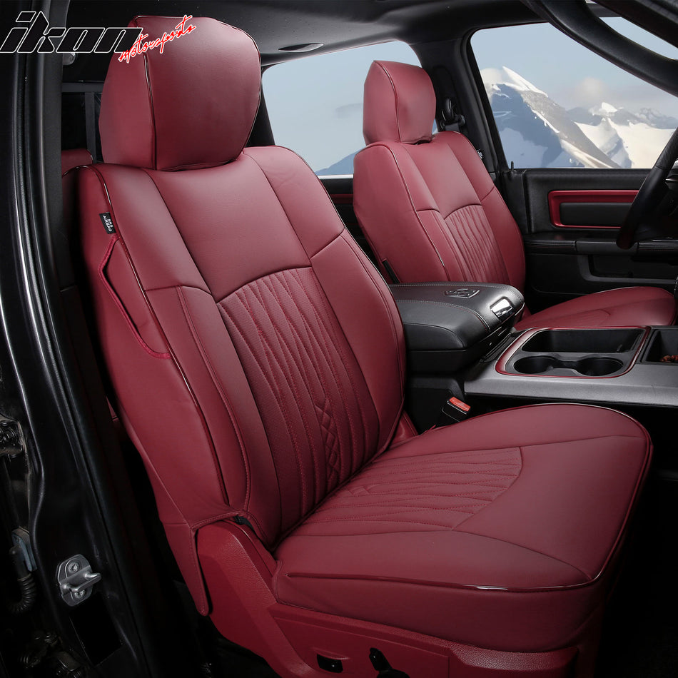 2013-2025 Ram 1500 2013-2026 2500 3500 Front Seat Covers Protector Red