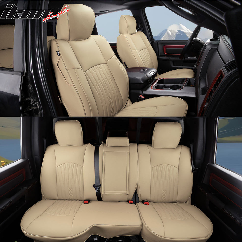 2013-2025 Ram 1500 2013-2026 Ram 2500 3500 Beige Seat Covers Full Set