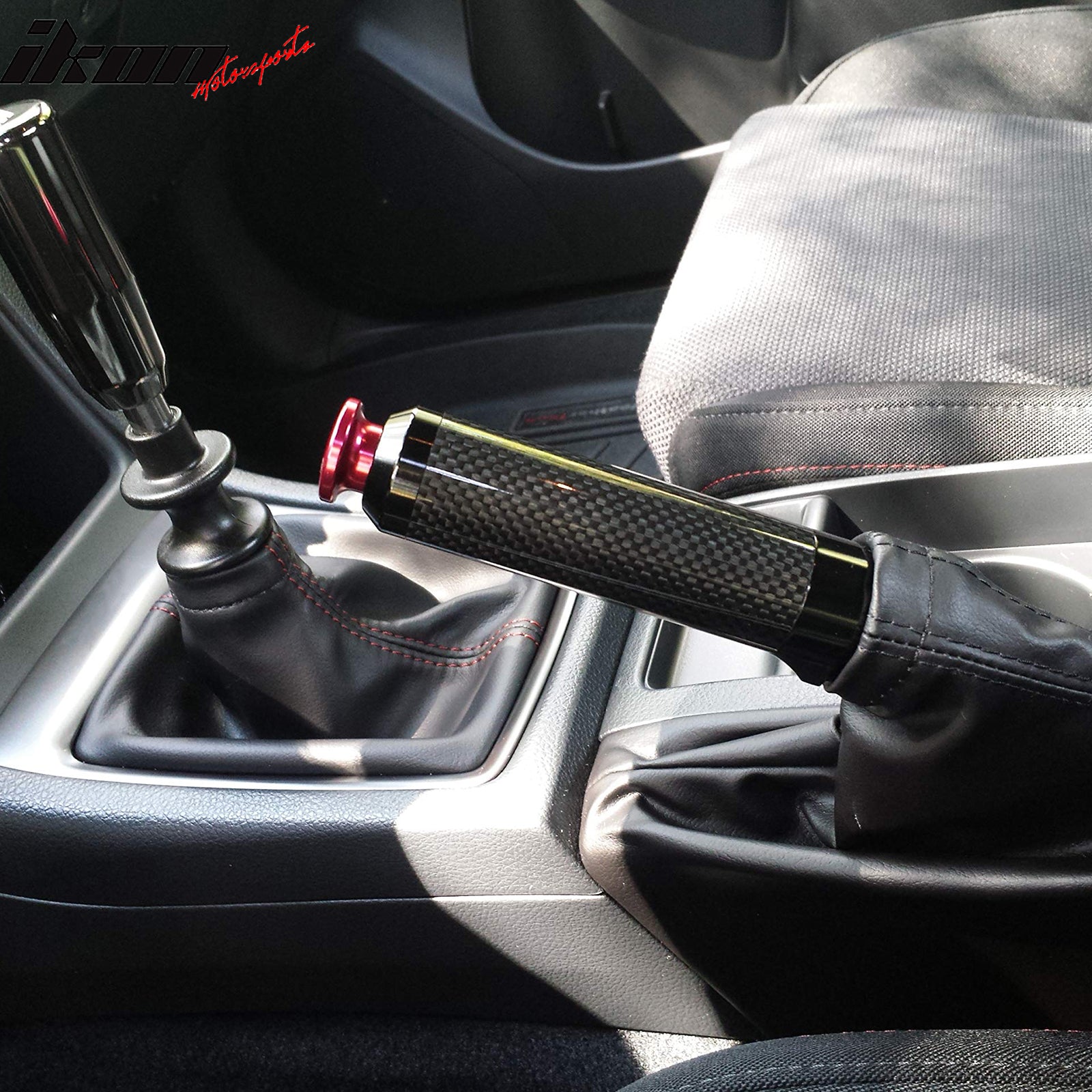 IKON MOTORSPORTS E-Brake Handle, Compatible with 13-16 Scion FR-S 13-20 Subaru BRZ XV/Crosstrek 17-20 Toyota 86 22-25 WRX 15-21 Impreza WRX STI 14-24 Forester, Carbon Fiber CF Handbrake E-Brake Handle