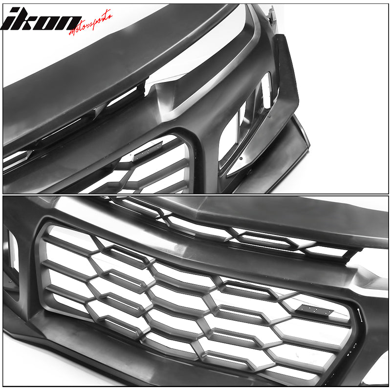 Fits 14-15 Chevy Camaro 1LE Style PP Front Bumper Conversion w/ Clear Fog Lights