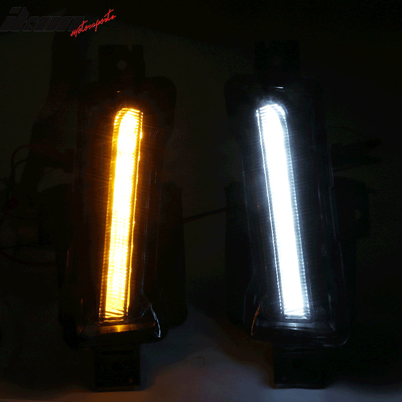 Fits 14-15 Chevy Camaro 1LE Style PP Front Bumper Conversion w/ Yellow Fog Light