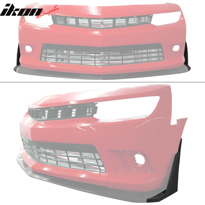 Ikon Motorsports Front Bumper Lip Spoiler For 2014-2015 Chevy Camaro SS - Unpainted PP