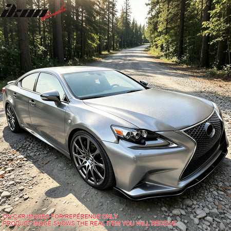 Fits 14-16 Lexus IS F Sport Sedan IKON 2 Front Bumper Lip Carbon Fiber Print 3PC