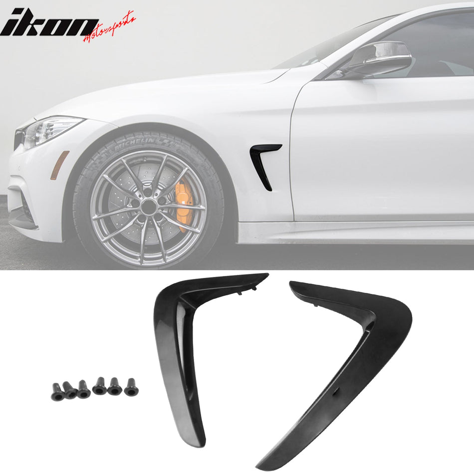 2014 - 2016 BMW 4 - Series F32 F33 F36 Unpainted Side Fender Air Flow VentUnpainted BlackIkon Motorsports