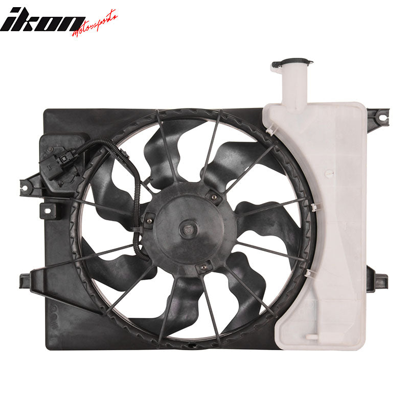 IKON MOTORSPORTS Radiator Cooling Fan Assembly Replacement for 2014-2016 Hyundai Elantra Sedan L4 2.0, 2016-2017 Elantra GT L4 2.0, 25380-3X500 HY3115152 Automotive Engine Fans, Black
