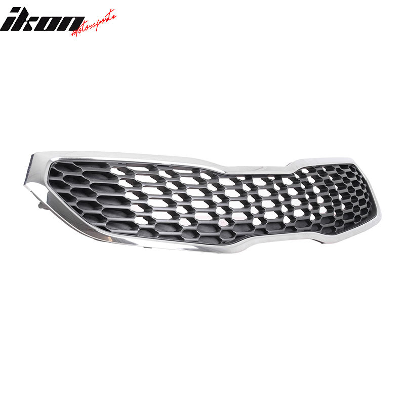 Fits 14-16 Kia Forte& Forte5 OE Style Front Bumper Grille Mesh Grill Assembly