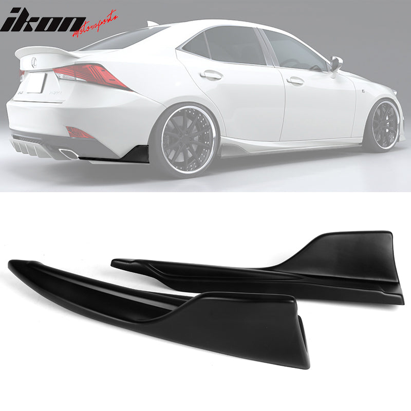 Fits 14-16 Lexus IS F Sport Rear Diffuser + Bumper Apron Splitter