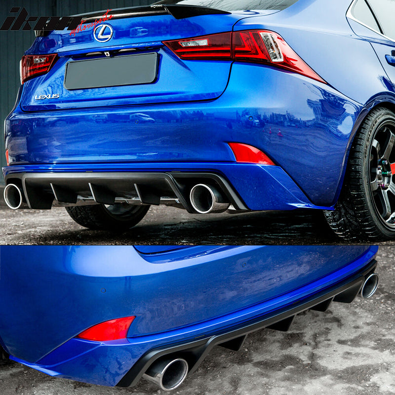 Fits 14-16 Lexus IS250 IS350 IS200t Rear Bumper Lip Diffuser Shark