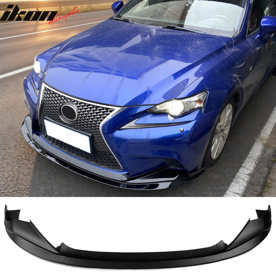 2014-2016 Lexus IS200t IS250 IS300 IS350 F Sport Sedan R Style Matte Black Front Bumper Lip PP
